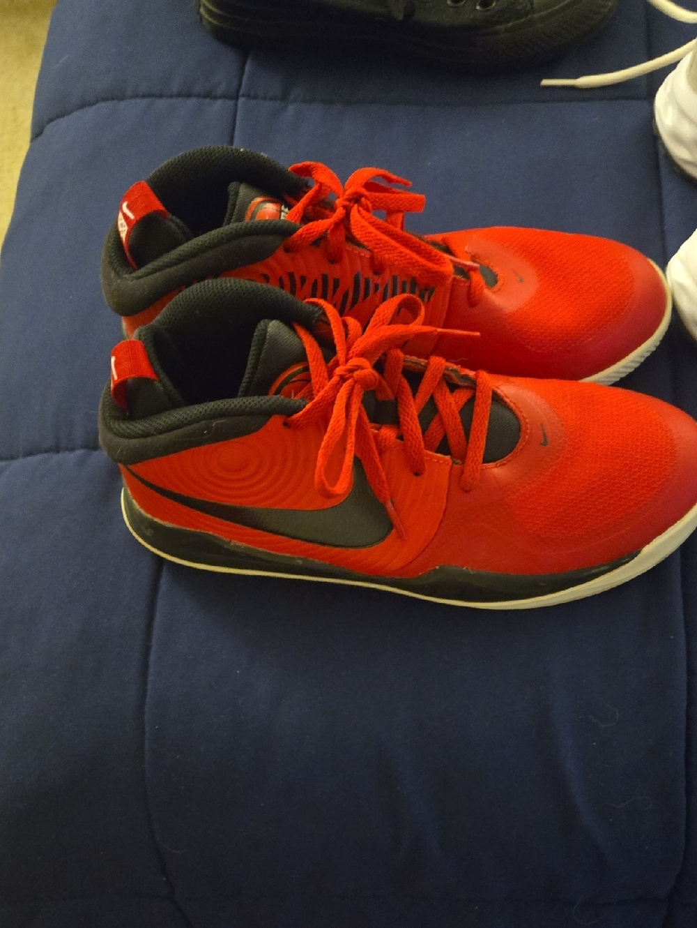 Nike Kids' Red and Black High-Top Sneakers